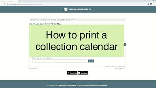 How to print your collection calendar [upl. by Avril212]