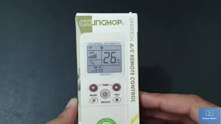 CHUNGHOP AC REMOTE CONTROL K1038E UNBOXING [upl. by Ajssatan]