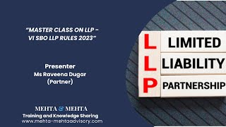 quotMaster Class on LLP VI SBO LLP RULES 2023quot [upl. by Waxler274]