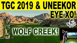 Playing Wolf Creek on TGC 2019 ⛳️🏌️ UNEEKOR EYE Golf Simulator 4K [upl. by Magnus256]