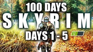 I MUST BEAT SKYRIM IN 100 DAYS  Perfectly Balanced Hardcore Skyrim Challenge live [upl. by Maunsell]