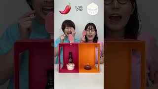 Watermelon Icecream Vs Chili Sauce Eating Challenge 😅 foodchallenge lovehumanity shortvideo [upl. by Analaf]