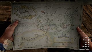 How to get All Legendary Fish Locations  Map Red Dead Redemption 2 [upl. by Colan]