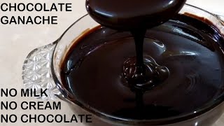 CHOCOLATE GANACHE WITH COCOA POWDER  CHOCOLATE SAUCE  NO MILK NO CHOCOLATE [upl. by Osner724]