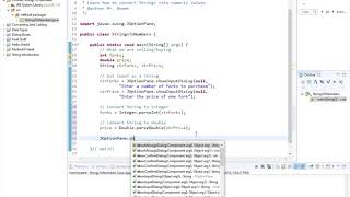 Java 210 Convert Strings To Numbers [upl. by Atiruam]