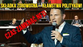 Sławomir Mentzen ujawnia kłamstwa o składkach zdrowotnych i upadku NFZ Zaskakujące fakty [upl. by Zebaj676]