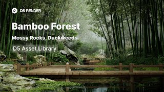 How to Create a Realistic Bamboo Forest with Stream having Mossy Rocks and Duckweeds [upl. by Carbo]