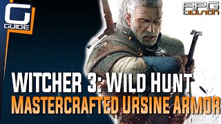 Witcher 3 The Wild Hunt  Mastercrafted Ursine Armor Set Diagrams Location Bear School Gear [upl. by Gnivri117]