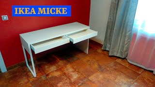 IKEA MICKE Desk White Engineered Wood Office Table  90214308 assembly manual video instructions [upl. by Ahsets]