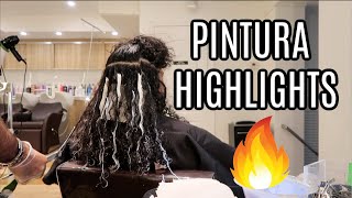 I Got Pintura Highlights  Curly Lesson From My Stylist [upl. by Immac]