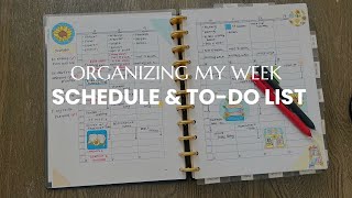 Organizing my week in my planner  Spilling water on my planner planwithme organizewithme [upl. by Melonie98]