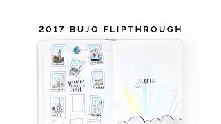 2017 bullet journal flip through ✨ planner spread ideas [upl. by Courtney]