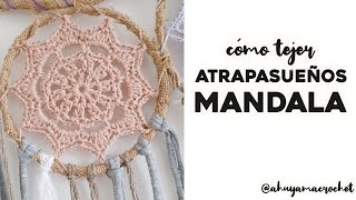 ATRAPASUEÑOS MANDALA A CROCHET cómo tejer un atrapasueños mandala a ganchillo tutorial paso a paso [upl. by Auof]