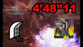 【MHW】 荒野公測來臨 我只能 大劍 黑龍 4‘48“11 monster hunter world iceborne Fatalis ミラボレアス 魔物獵人世界 冰原 [upl. by Yelsha]