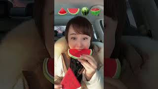 Jelly water melon 🍈 eating challenge trending shorts [upl. by Enelaehs528]