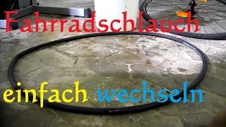 Anleitung Fahrradschlauch wechseln  Schlauch Fahrrad tauschen [upl. by Saunderson327]