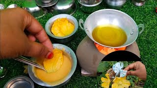 flower pokora Bengali recipe cooking MiniFoodkey [upl. by Ulrich111]