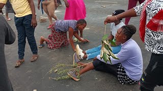 Residents of Nyacaba Witeithie close Thika road in Operation Maliza Fisi [upl. by Niccolo]