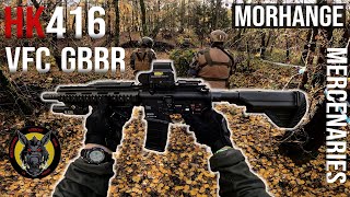 Airsoft Gameplay HK416 VFC GBBR Morhange Paintball Mercenaries 4K [upl. by Euqinna535]