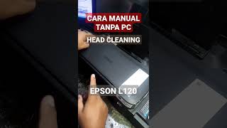 MANUAL HEAD CLEANING EPSON L120 TANPA MEMAKAI KOMPUTER [upl. by Nattie]