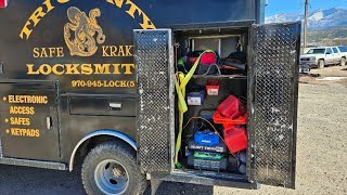 Locksmith Live how to set up a works service vehicle part 2 ambulance [upl. by Yahsram]