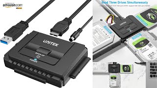 Unitek USB 30 to IDE amp SATA Converter External Hard Drive Adapter Kit for Universal 2535 HDDSSD [upl. by Nnylacissej954]