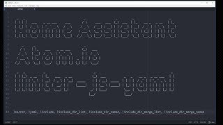 Atom with YAML Linter for Home Assistant [upl. by Etnwahs]