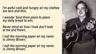 Mac Wiseman  Jimmy Brown The Newsboy with Lyrics [upl. by Omoj]