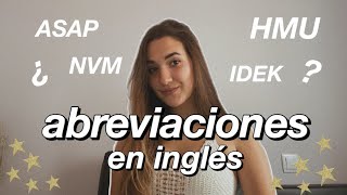 ☆abreviaciones en inglés que necesitas saber☆ [upl. by Yenduhc138]