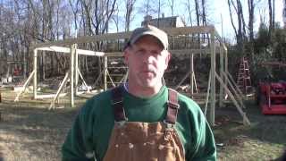 How to Build a Pole Barn Pt 5  Setting Trusses [upl. by Warfield]