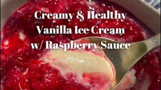 Healthy Ice Cream Recipe at Home for a Blender  Vanilla Raspberry Nice Cream healthydessert [upl. by Hcir240]