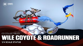 CO Collectibles Wile coyote amp Roadrunner 14 scale statue Review [upl. by Trueman]