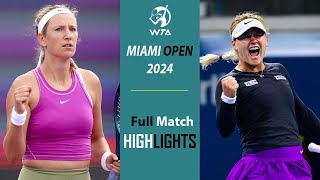 Victoria Azarenka vs Peyton Stearns Highlights  Miami Open 2024 [upl. by Dragde]