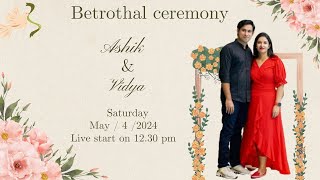 BETROTHAL CEREMONY ASHIK WITH VIDYA [upl. by Ecile]