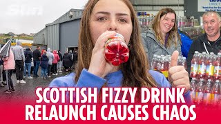 Police called as Scottish fizzy drink relaunch causes chaos amp customers buy hundreds of bottles [upl. by Gram]