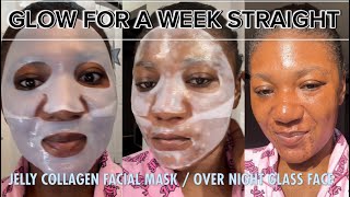 HOW TO USE THE JELLY COLLAGEN FACIAL MASK  GLOW LAST A WEEK LONG  GLASS FACE GLOW [upl. by Peddada]