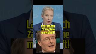 Weidel kritisiert Zahnhygiene von Lauterbach 🤭 [upl. by Tobi265]