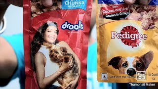 Drools Chunks Gravy VS Pedigree Chunks GravyHonest Dog feed review [upl. by Azirb]