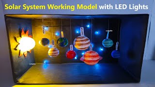 solar system working model with led lights  box types  hanging  science exhibition  craftpiller [upl. by Eehtomit903]