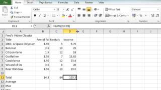 Excel 2010 Tutorial For Beginners 4  AutoSum Function Microsoft Excel [upl. by Dremann]