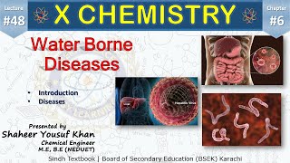 48 Water Borne Diseases  Chapter 6  Water  10 chemistry new book  Sindh Board  ykSir [upl. by Econah196]