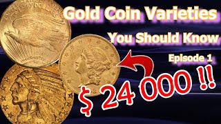 Pre1933 Gold Coin Varieties You Should Know Ep1  1911 1909 1853 [upl. by Aeresed303]