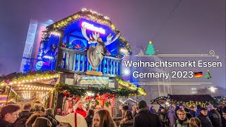 Weihnachtsmarkt Essen Germany 2023 Walkthrough 4K 60FPS HDR Christmasmarket 🎄Walking Tour [upl. by Alrick]