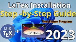 LaTex Installation 2023  Texstudio amp MikTex Installation  Latex Installation Complete Guide [upl. by Raymund]