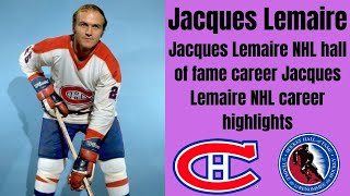 Jacques Lemaire NHL hall of fame career highlights [upl. by Amerd]