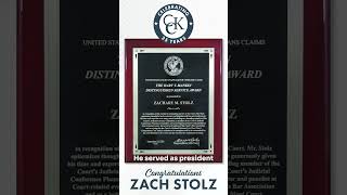 US Court of Appeals for Veterans Claims Gives Award to Zach Stolz [upl. by Rybma745]