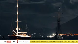 Superyacht capsizes in tornado off Sicily leaving one dead and six missing [upl. by Haek82]