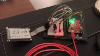 Arduino EPaper Clock EM027BS013 display [upl. by Ayouqes]