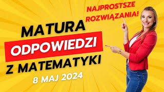 Odpowiedzi matura matematyka 8 maj 2024 😁 Rozwiązanie arkusza 🤩 Formuła 2024 i 2015 [upl. by Klotz]