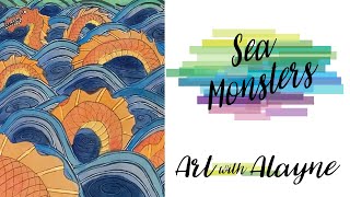 Art with Alayne Sea Monsters [upl. by Odella743]